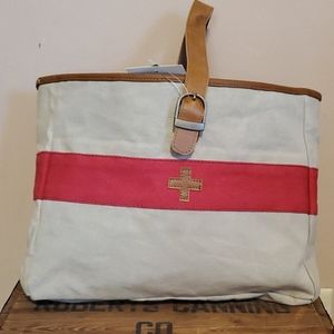 Backroads Textiles Swiss Army carry all tote bag